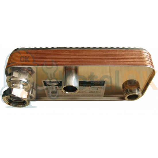 Купити Теплообмінник ГВС Hermann Micra 2, Supermicra 2 16 пластин (Zilmet 17B1951600, 15003389) – оригінальна запчастина для котла