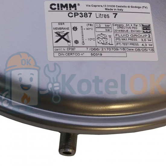Купить Бак расширительный 7л 3/8 G . BAXI, Westen, 760622/810, 5668370, 760622 – оригинальная запчасть для котла