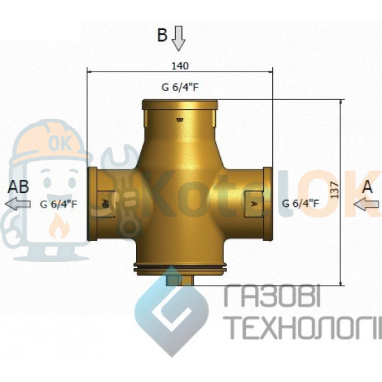 Купити Вентиль TSV6B 6/4“ (DN 40) 65°C. 12976. запчастину для котла Купити Вентиль TSV6B 6/4“ (DN 40) 65°C. 12976. – оригінальна запчастина для котла