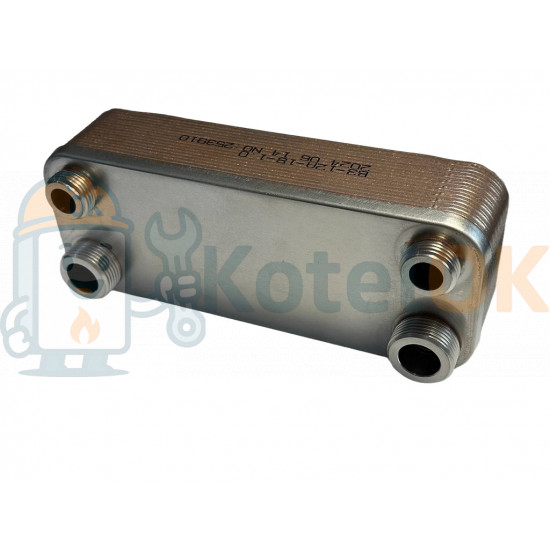 Купить Пластинчатый теплообменник 18 пластин (аналог ZILMET)  арт. 15004403 (18) – оригинальная запчасть для котла