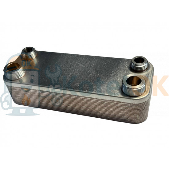Купить Пластинчатый теплообменник 18 пластин (аналог ZILMET)  арт. 15004403 (18) – оригинальная запчасть для котла
