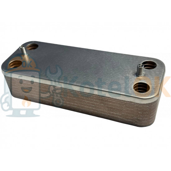 Купить Пластинчатый теплообменник 10 пластин (аналог ZILMET)  ГВС  17B1901000 (10) ,17B1901200, 17B1901400, 17B1901600, 995945, 7825533, 61302409, 39842130, 39835630 – оригинальная запчасть для котла