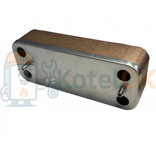 Купить Пластинчатый теплообменник 10 пластин (аналог ZILMET)  ГВС  17B1901000 (10) ,17B1901200, 17B1901400, 17B1901600, 995945, 7825533, 61302409, 39842130, 39835630 – оригинальная запчасть для котла