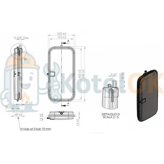 Купить Расширительный бак 920701/9 для котлов Fondital, Nova Florida, 7 литров (резьба G 3/8) (аналог Zilmet) ,арт. 6VASOESP3 запчасть для котла Купить Расширительный бак 920701/9 для котлов Fondital, Nova Florida, 7 литров (резьба G 3/8) (аналог Zilmet) ,арт. 6VASOESP3 – оригинальная запчасть для котла