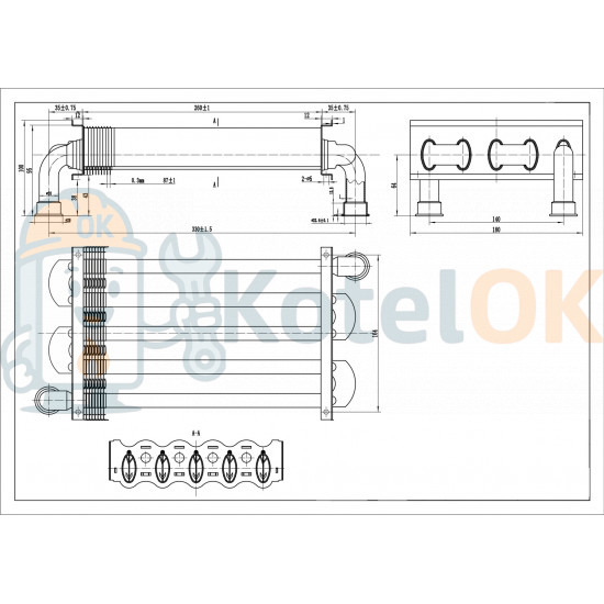 Купить Основной Монотермический Теплообменник 65104247 для котлов Chaffoteaux 25 CF – оригинальная запчасть для котла