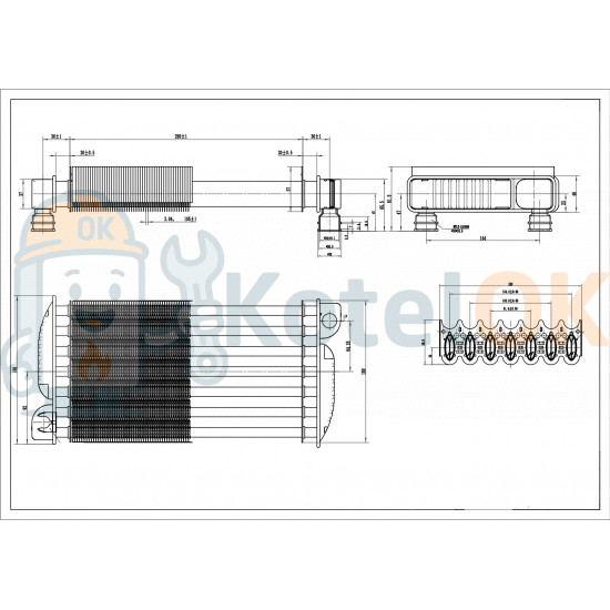 Купити Основний Монотермічний Теплообмінник 5680990 для котлів Westen Star Digit, Baxi Eco 3, Luna 3 Comfort – оригінальна запчастина для котла