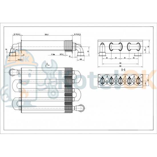Купить Основной Монотермический Теплообменник  для котлов Vaillant TurboTec, AtmoTec Pro, Plus 28 кВт ,(0020039068) – оригинальная запчасть для котла