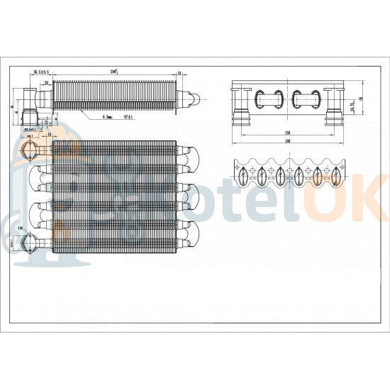 Купити Основний Монотермічний Теплообмінник для котлів Hermann, Tiberis, Italtherm 28 E | 30 SE, H015004840 запчастину для котла Купити Основний Монотермічний Теплообмінник для котлів Hermann, Tiberis, Italtherm 28 E | 30 SE, H015004840 – оригінальна запчастина для котла