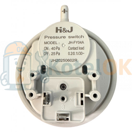 Купить Реле давления дыма ( Прессостат ) 40/25 Pa для котлов Demrad Atron H24, Nepto HKT2 24, Protherm Рысь 24 - 3003202405, D003202405 – оригинальная запчасть для котла