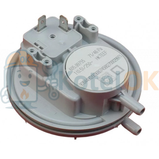Купити Реле тиску диму (пресостат) 71/46 Pa котла Protherm Гепард, Saunier Duval 71/46 Pa - 0020039198 – оригінальна запчастина для котла
