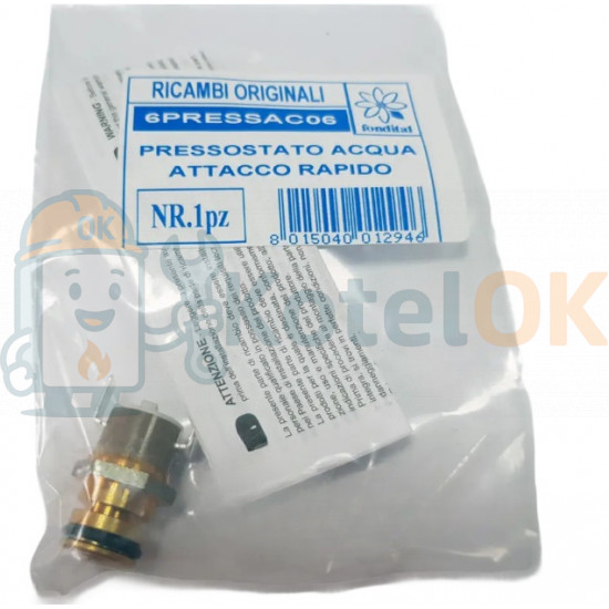 Датчик тиску води латунний під кліпсу 14 мм — Nibir Nova Florida 6PRESSAC06