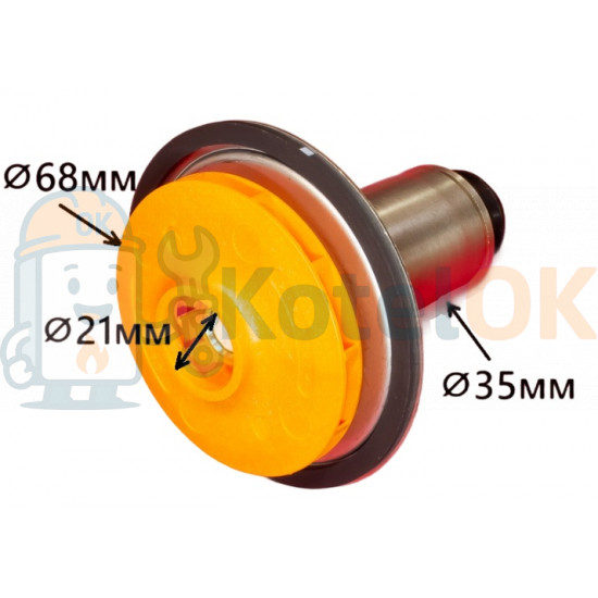 Ротор (втулка 35мм, колесо 68/21мм) против часовой стрелки для котла Bosch, Junkers - 87186481810, 0020197548 Ротор (втулка 35мм, колесо 68/21мм) против часовой стрелки для котла Bosch, Junkers - 87186481810, 0020197548