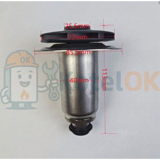 Ротор для насоса Wilo KSL 15/7 72/21 мм склянка 40 мм для насоса Wilo Nova Florida Pictor, Arias, Libra, Fondital Tahiti, Flores,