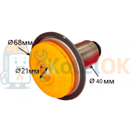 Ротор циркуляционного насоса WILO 12/6, 15/6 (втулка 40 мм, колесо 68/21 мм) с обратным вращением - 87186450600 / 0020201776