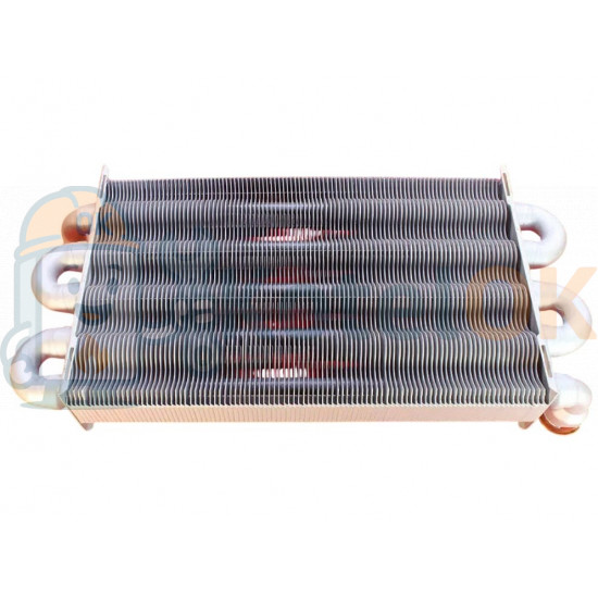 Купить Основной Монотермический Теплообменник 0020039182 для котлов Saunier Duval Semia F24 | С24 (старый артикул 0020142419; 0020019994. 0020142416,  0020039182,  0020039183) – оригинальная запчасть для котла