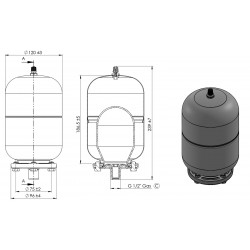 Бак розширювальний 2л 1/2 Ferroli, Beretta, Immergas, 39818200, R1329, 510242, 1.015263