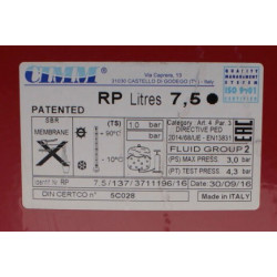 Расширювальний бак 7,5 літрів (різьба G 3/8) для котла WESTEN, Baxi 910806/ISP, 5629130
