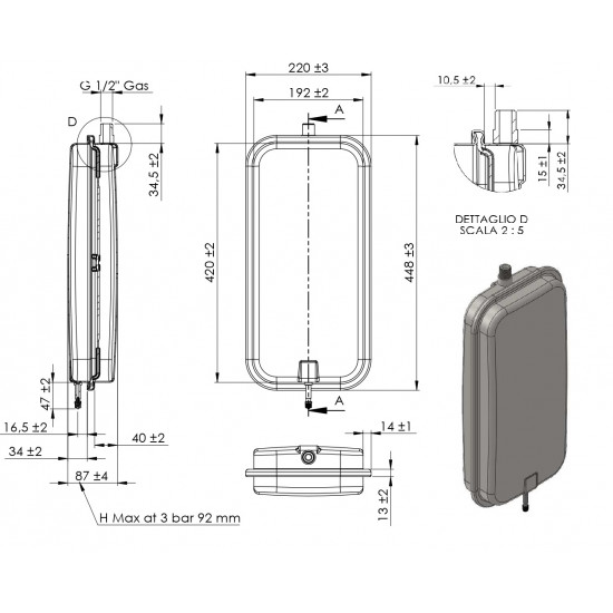 Розширювальний бак (різьба G 1/2) 8 літрів для котлів Immergas Victrix, 920801, 3.020684, 1.019212, 1.028252 Розширювальний бак (різьба G 1/2) 8 літрів для котлів Immergas Victrix, 920801, 3.020684, 1.019212, 1.028252