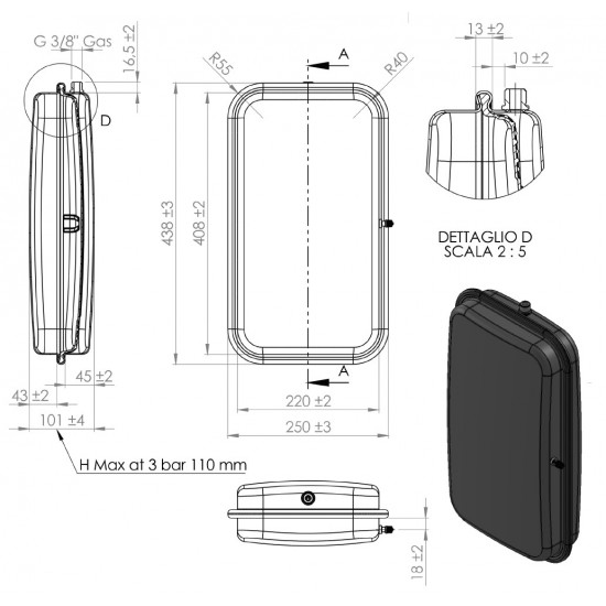 Розширювальний бак (різьблення G3/8) 10л RAL9006 GREY для котла Vaillant ecoTEC, ecoBlock plus. 941001, 181051 Розширювальний бак (різьблення G3/8) 10л RAL9006 GREY для котла Vaillant ecoTEC, ecoBlock plus. 941001, 181051