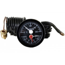 Термоманометр (круглий) ф 52мм., 0-120С. 030646