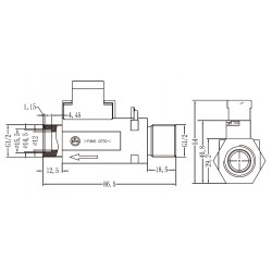 Датчик протоку прямий 1/2". Ariston, Beretta, Fondital, Immergas. 33900001, 5667220, 710228100, R10022348, 20069786, R10020329, 6FLUSSOS07, 6FLUSSOS00, 33.908001, 1.018914