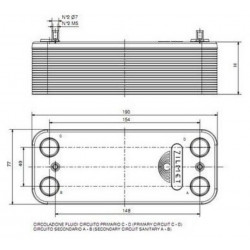 Теплообмінник вторинний, пластинчастий Beretta, Nobel AA10110001,17B1901201
