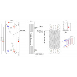 Пластинчатий теплообмінник 12 пластин (аналог ZILMET) арт. 17B1901244 (12)