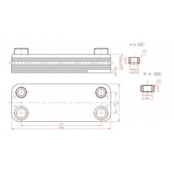Пластинчатий Теплообмінник 12 пластин ГВП для котлів Termet Mini Max Plus GCO-DP-13-10, (аналог ZILMET)  17B2071202 (12), 65034, 064950