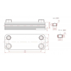 Пластинчатий Теплообмінник ГВП  14 пластин ,(аналог ZILMET)  17B2071402 (14), 17B2071202, 65034, 064950