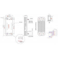 Пластинчатий теплообмінник 12 пластин (аналог ZILMET)  арт. 57243 (12)