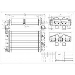 Основний Бітермічний Теплообмінник Westen Quasar, Quasar Plus, Baxi Main, Main Digit, Mainfour, Roca Neobit (616170)