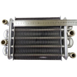 Основний Бітермічний Теплообмінник 2.55.35.064.02 для котлів Teplowest (Тепловест) АГД 18 Optima (для димохідних та турбованих котлів)