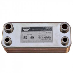 Теплообмінник вторинний Zilmet на 18 пластин для котлів Hermann 17B1901802, 015004403, PP18FW6RО2