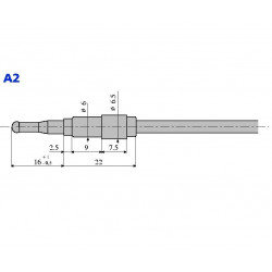 Термопара 0.290.082 А2 М9х1 L=320 головка вкрита алюмінієм