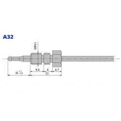 Термопара (оголовок тип А32, підключення М8х1, L=600 мм) - 0.260.149 Термопара (оголовок тип А32, підключення М8х1, L=600 мм) - 0.260.149