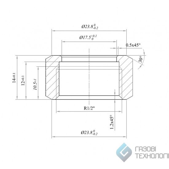 Шланг газ 1/2"х1/2" гайка-гайка 40см Шланг газ 1/2"х1/2" гайка-гайка 40см