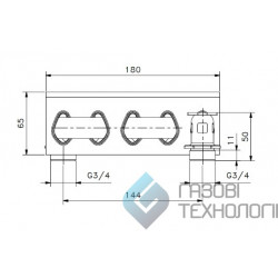 Теплообменник монотермический для котлов Baxi. 2063508408 Теплообменник монотермический для котлов Baxi. 2063508408