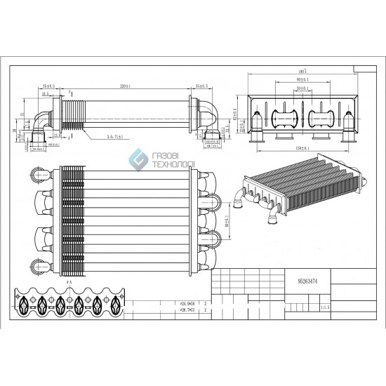 Основний Бітермічний Теплообмінник Unical Idea, Roda VorTech One 18 - 24 кВт (95263474) Основний Бітермічний Теплообмінник Unical Idea, Roda VorTech One 18 - 24 кВт (95263474)