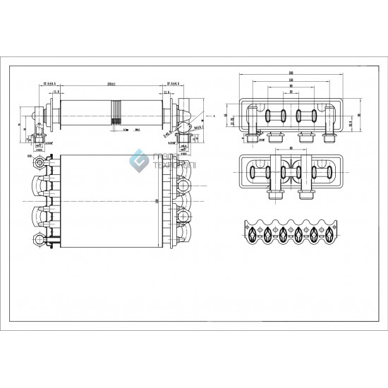 Основний Бітермічний Теплообмінник AA10070008 Zoom Boilers Project 24 BF, Rens Основний Бітермічний Теплообмінник AA10070008 Zoom Boilers Project 24 BF, Rens