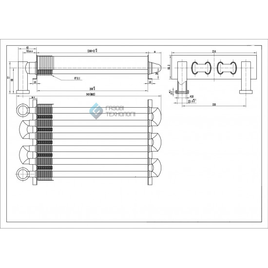 Основний монотермічний теплообмінник для котлів Biasi Nova Parva, Parva Control, Parva Comfort, BI1202101. Основний монотермічний теплообмінник для котлів Biasi Nova Parva, Parva Control, Parva Comfort, BI1202101.