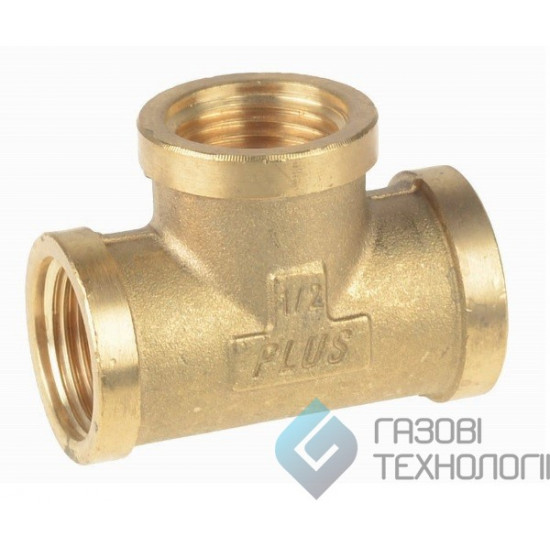 Тройник, латунь, вн. 1/2", Plus, ACE 1130040407